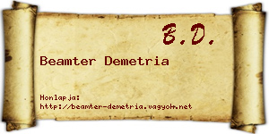 Beamter Demetria névjegykártya
